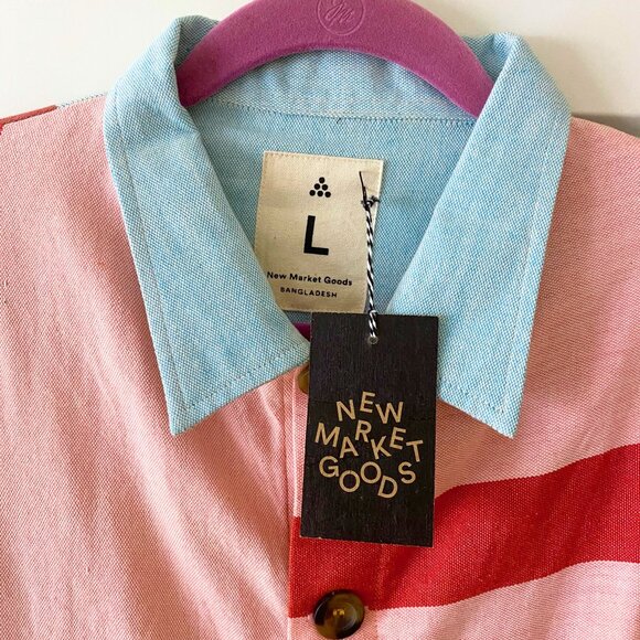 New Market Goods Rasmi Chore Jacket - Size LARGE - Slow Fashion Canvas Shacket - Picture 5 of 12